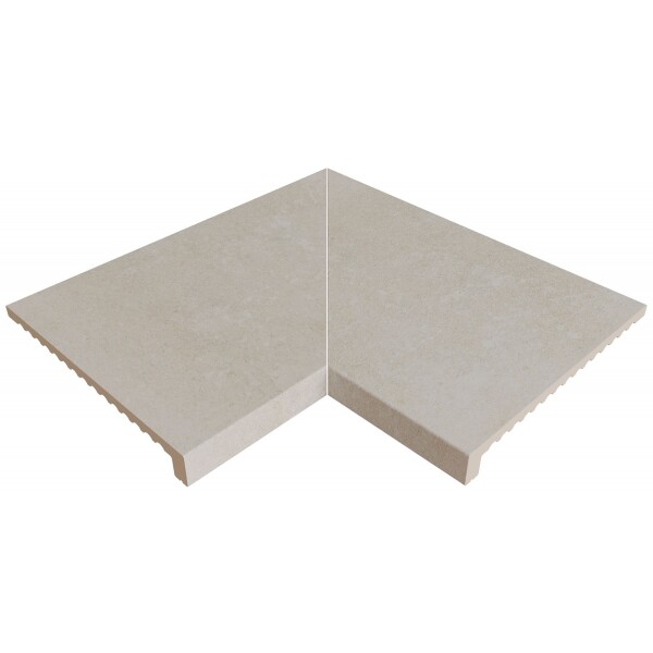 Rosa Gres Keramický bazénový lem MISTERY White vnitřní roh pravoúhlý, cena za 1ks 98674 C98674L