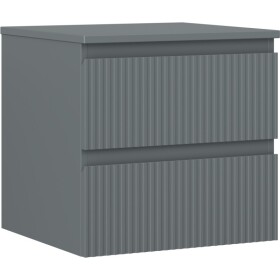 MEXEN/S - Rivel koupelnová skříňka pod umyvadlo 50 cm s deskou, 2 zásuvky, reliéf , grafit mat 91A20-05047-2-BFFC66