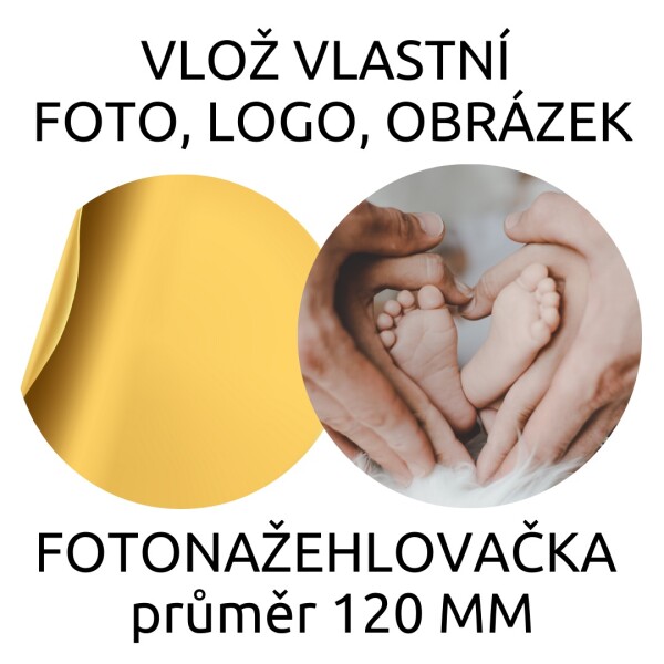 120 mm FOTONAŽEHLOVAČKA (1ks) vlož, foto, logo