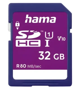 Hama SDHC 32 GB / Paměťová karta / Class 10 / UHS-I / 80 MB/s / V10 (124135)