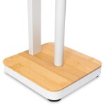 Erga Gasa, držák na toaletní papír se zásobníkem na postavení 62cm, bílá-přírodní hnědá, ERG-YKA-P.GASA-WHT