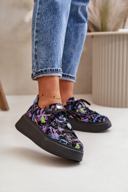 Kožené Sportovní Boty Na Platformě Fialové Maciejka 06191-05 40