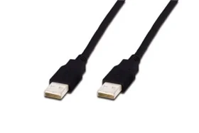 Digitus USB 2.0 kabel A-A černá / Prodlužovací kabel / 1,8 m / 480 Mbit/s (AK-300100-018-S)