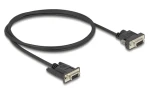 DeLock černá / Sériový kabel RS-232 / Sub-D9 (F) - Sub-D9 (F) / 1 m / napájení Pin 9 (87837)