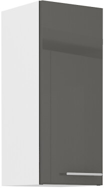 Horní skříňka Lara 30 G-72 1F Barva korpusu: Bílá, Barva dvířek: Šedý lesk