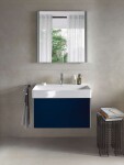 DURAVIT - DuraSquare Umyvadlo na desku, 80x47 cm, bez přepadu, s otvorem pro baterii, DuraCeram, bílá 2353800071
