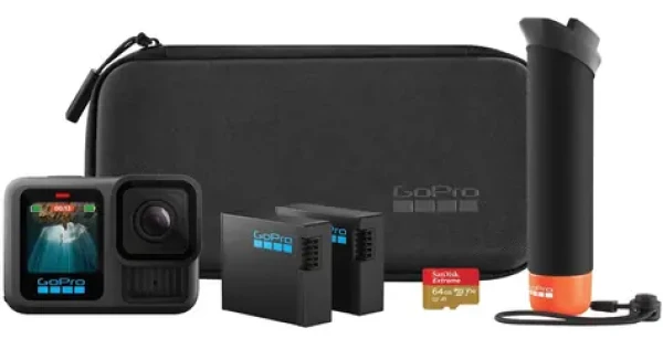 GoPro HERO 13 Black Bundle / sportovní kamera / 5.3K/60fps / 27Mpix / stabilizace obrazu / USB-C Wi-Fi BT (CHDRB-131-RW)