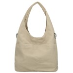 Módní dámská koženková kabelka na rameno Lucyna, krémová