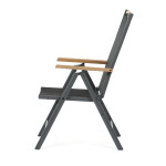 Zahradní židle, hliník, síťovina, šedá, AZC-W1408 GREY