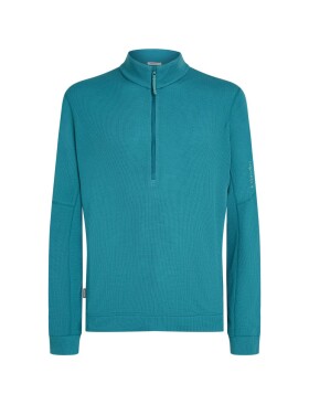 ICEBREAKER Mens 260 Waffle Knit Wander LS Half Zip, Topaz (vzorek) velikost: M