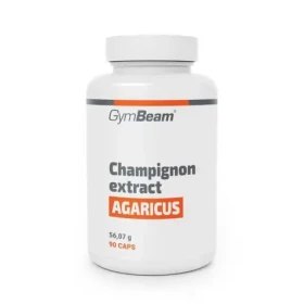 Žampion (Agaricus) extrakt s 20 % polysacharidů a 10 % beta-glukanů - GymBeam (90 kaps.) (118528-1-90caps)