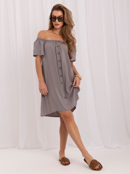 Šaty D73761M30196A šedé L