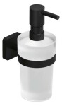 KLUDI - Vela S Dávkovač mýdla s držákem, sklo/matná černá 2597639