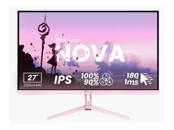 27" Arozzi Nova 27T2K180 růžová / Monitor / IPS / QHD 2560x1440 / 180Hz / 1ms / 2x HDMI + 2x DP (AZ-NO-27T2K180-PNK)