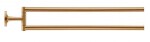DURAVIT - Starck T Dvojitý držák ručníků, otočný, délka 47 cm, kartáčovaný bronz 0099410400