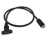 Prodlužovací kabel do panelu USB-C 50cm, černý