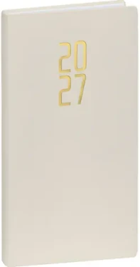NOTIQUE Kapesní diář Ponza 2027 krémový / 9 × 15,5 cm / týdenní