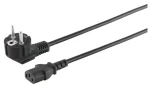 Sconn Napájecí kabel CEE7/7 90° - C13 černý / Napájecí kabel / 3 m / 230 V / VDE (60006-3)