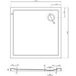 MEXEN - Flow Sprchová vanička čtvercová slim 110 x 110, bílá lesk 46S101111