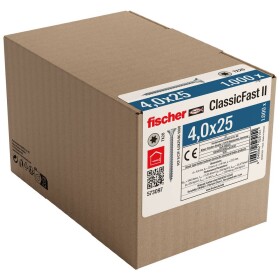 Fischer 573097 šrouby do dřevotřísky 25 mm TX 1000 ks