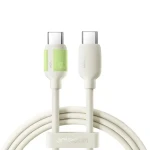 Joyroom S-A53 Nabíjecí kabel s fluorescenčním hrotem USB-C (M) - USB-C (M) 60W 1.2m béžová (6956116730673)
