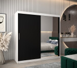 Šatní skříň Abi T2 Barva korpusu: Bílá, Rozměry: 150 cm, Dveře: Černá
