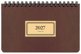 Diář 2027 týdenní na šířku RETRO, černý
