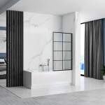 REA Vanová zástěna Lagos-1 Fix 80 černá REA-K4561