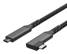 Shiverpeaks USB-C nabíjecí kabel 90° / Nabíjecí kabel / USB 3.2 / PD 100 W / textilní / 1 m (FL31-75014)