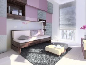 HP-Nábytek Jednolůžko Arleta Twin SMRK s roštem - rozkládací ROZMĚR: 90 x 200 cm (obě vysoká)
