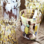 MADAM STOLTZ Sklenice na vodu z brokového skla Colors 200 ml, multi barva, sklo