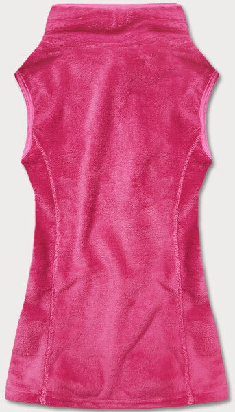 Růžová plyšová dámská vesta (HH003-51) Růžová