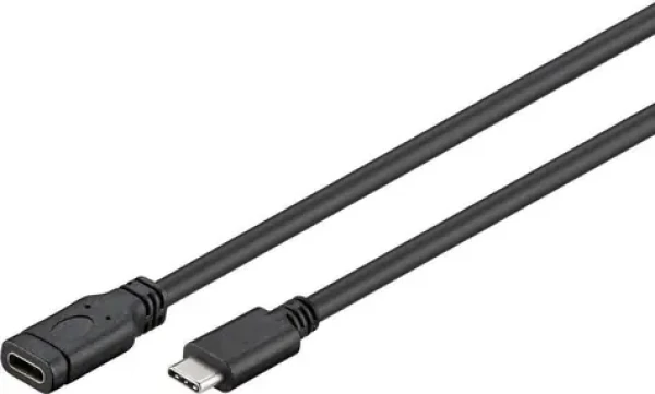 MicroConnect USB-C - USB-C černá / Prodlužovací kabel USB-C / USB 3.0 / 5000 Mbit/s / 1,8 m (MC-ITH-USBC-EX-002)