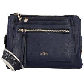 Trendy dámská koženková crossbody kabelka Anita, tmavě modrá