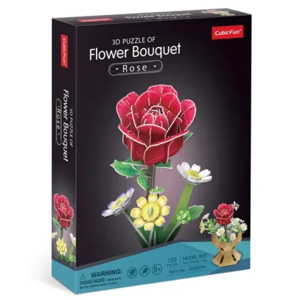 CubicFun 3D puzzle Kytice růže