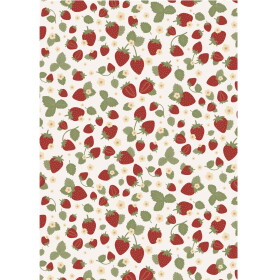 Ib Laursen Balicí papír Strawberries – 5 m, červená barva, papír