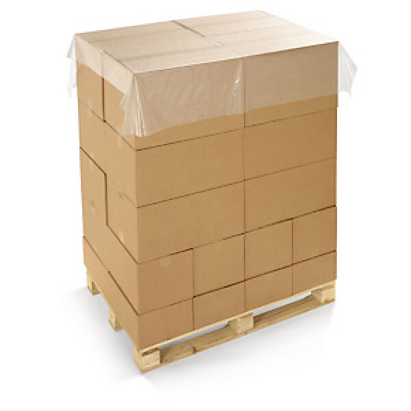 320 x Paletová ochranná fólie 1500 x 1500 mm, průhledná, tloušťka 45µm, perforovaná, 100% recyklovaná, počet dílů v roli 320ks