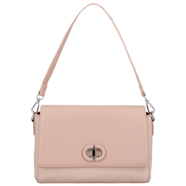 Elegantní dámská koženková kabelka na rameno Ciri, růžová