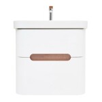 Koupelnová skříňka s umyvadlem a baterií SAT Fusion 57,5x53x45 cm bílá matná mat SATFUSION260WUBA SATFUSION260WUBA