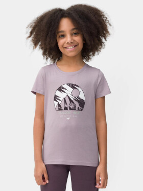 Dívčí tričko potiskem 4FJSS23TTSHF389-52S fialové 4F cm