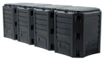 PROSPERPLAST Kompostér MODULE COMPOGREEN - Černá / Objem 1600 L / Rozměry 261x72 cm / Výška 82.6 cm / Plast (IKSM1600C)