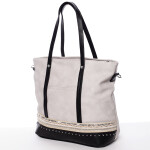 Prostorná stylová kabelka Elizabeth, šedá