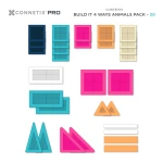 Connetix Connetix PRO Build It 4 Ways - Magnetická Stavebnice zvířata 30 ks