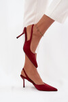 Podpatky s odkrytými patami Bordó Lenira 38