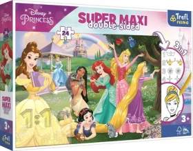 Trefl - Puzzle - Oboustranné puzzle Veselé princezny SUPER MAXI