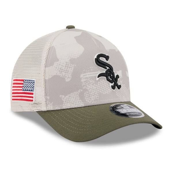 New Era Pánská kšiltovka Chicago White Sox MLB 2025 Armed Forces 9FORTY M-Crown A-Frame Snapback