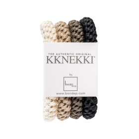 KKNEKKI Gumička do vlasů Kknekki no. 20 – set 4 ks, béžová barva, textil