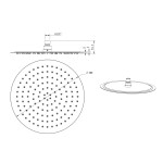 SAPHO - SLIM hlavová sprcha, průměr 300, černá mat MS573B