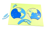Moyo Montessori Moyo Montessori Puzzle - mapa oceánů - bez rámečku