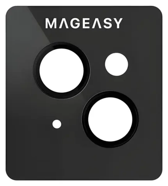 SwitchEasy LenzGuard černá / Ochranné sklo čoček fotoaparátu / Safír / Apple iPhone 15/15 Plus (MPH517029BK23)